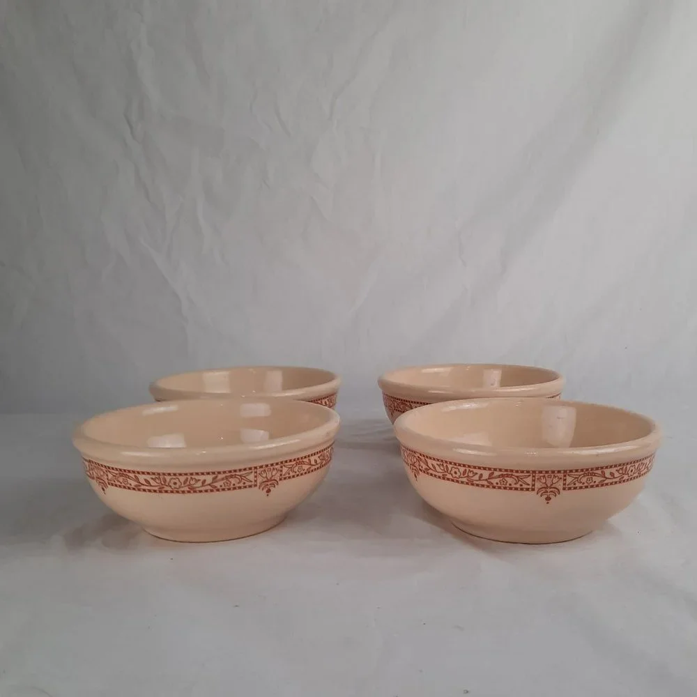 SOLD RARE Four Vintage 1945 Wallace China Cereal Bowls - Picture 2 of 6